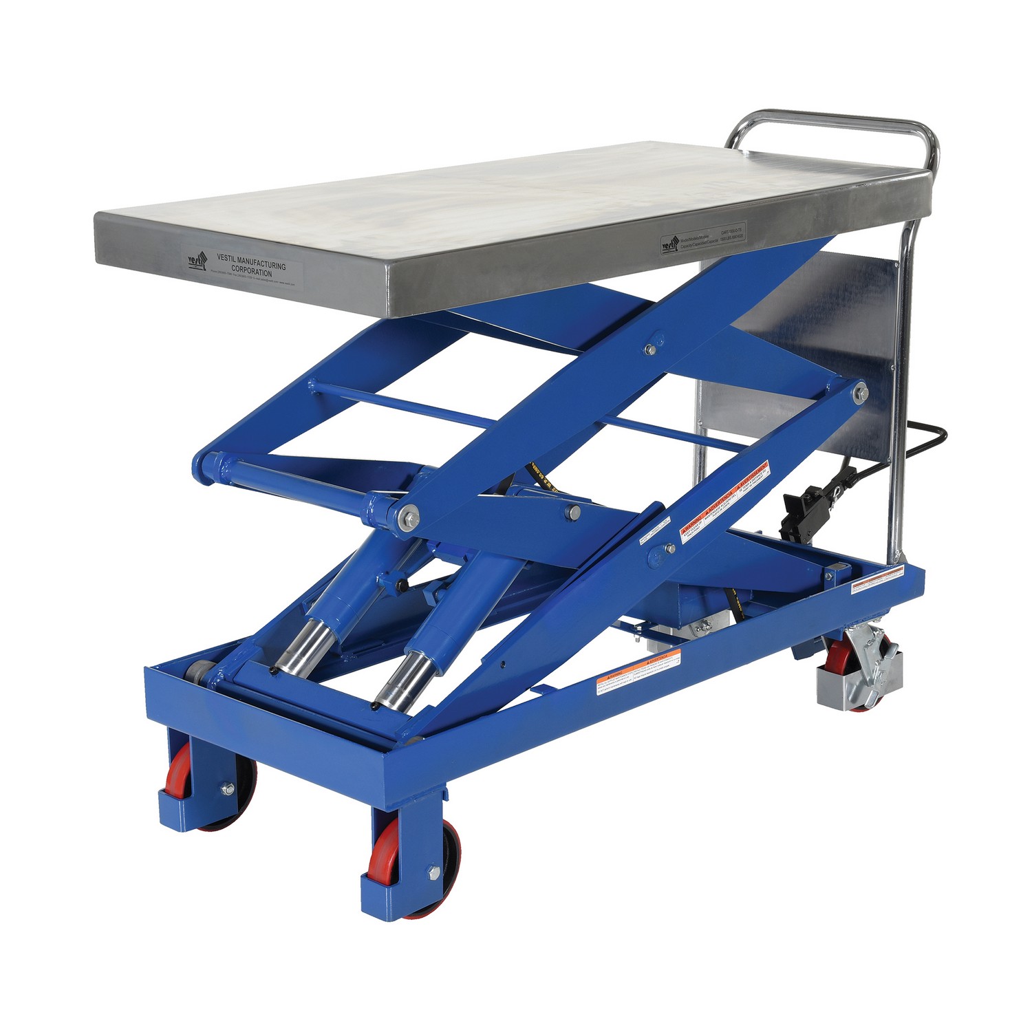 Vestil CART-1500-D-TS HYDRaulic Scissor Cart 1.5K 47.5 X 24