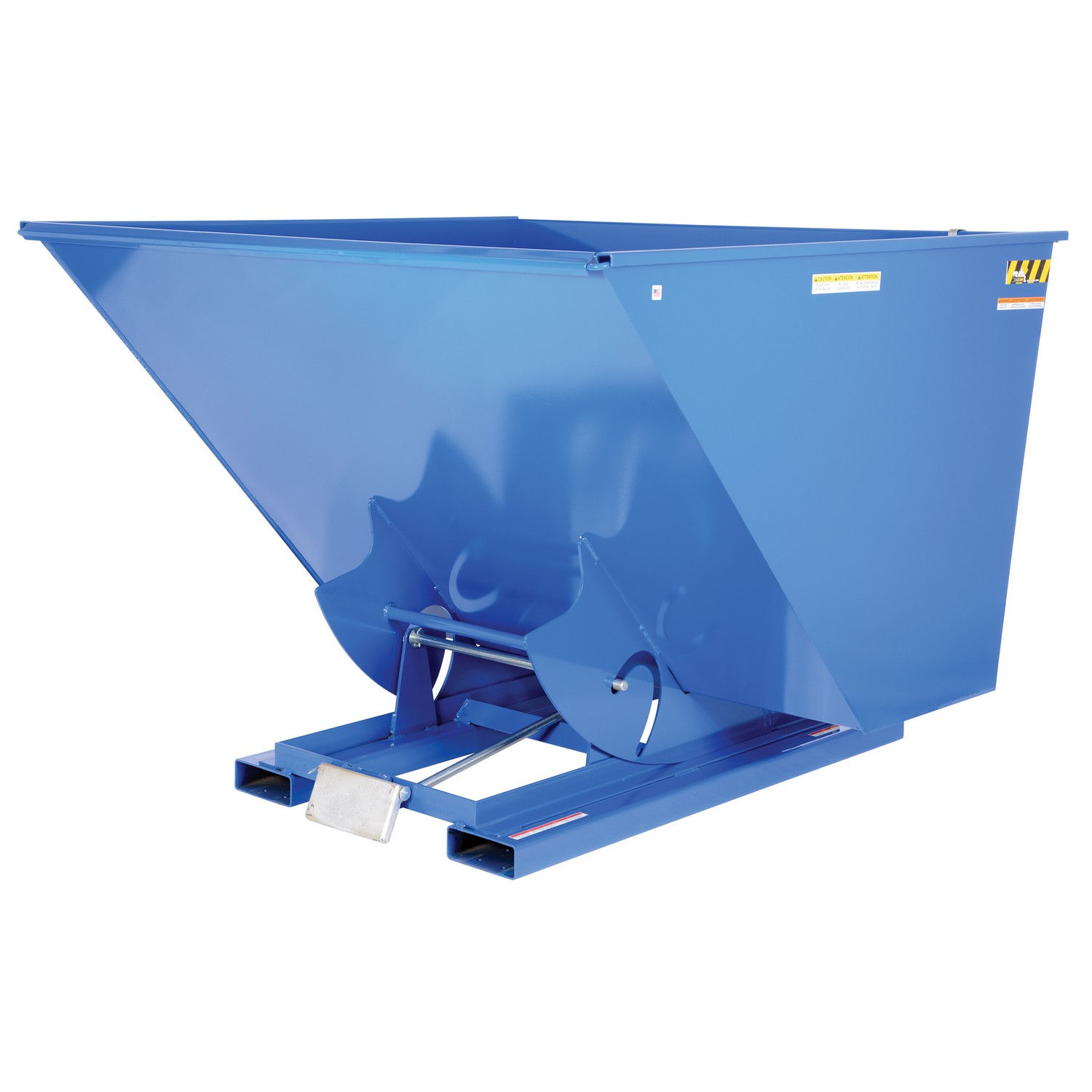 Vestil D-250-HD Self-Dump Hopper Hd 2.5 CU YD 6K Blue