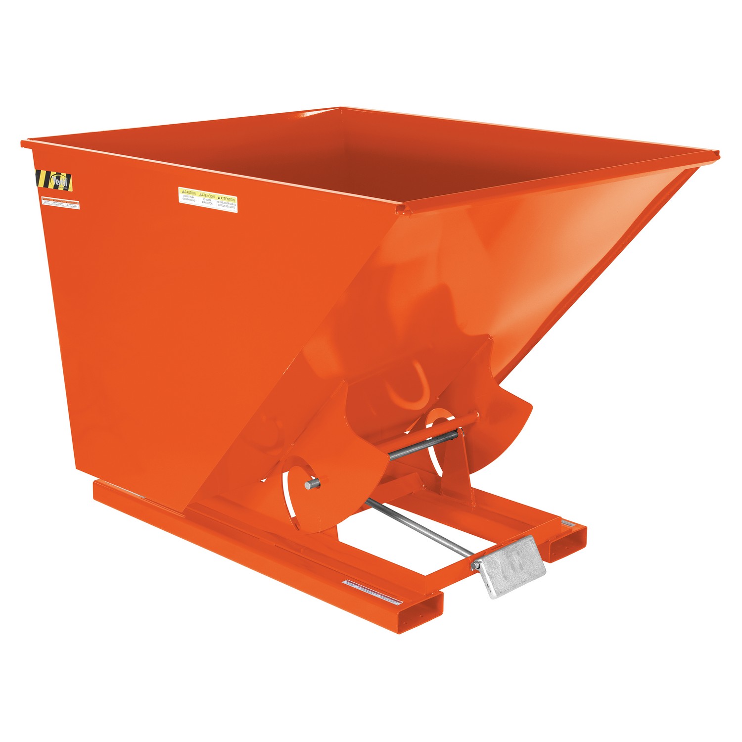Vestil D-200-HD-ORG-C Self-Dump Hopper Hd 2 CU YD 6K Orange