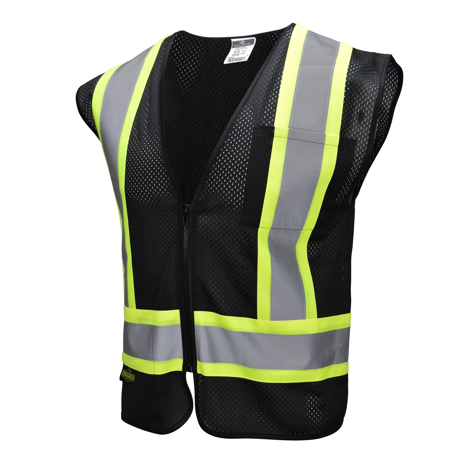 Radians SV22-1ZBM SV22 CL1 Black Mesh Yellow 2 Tone Trim 2" Safety Vest