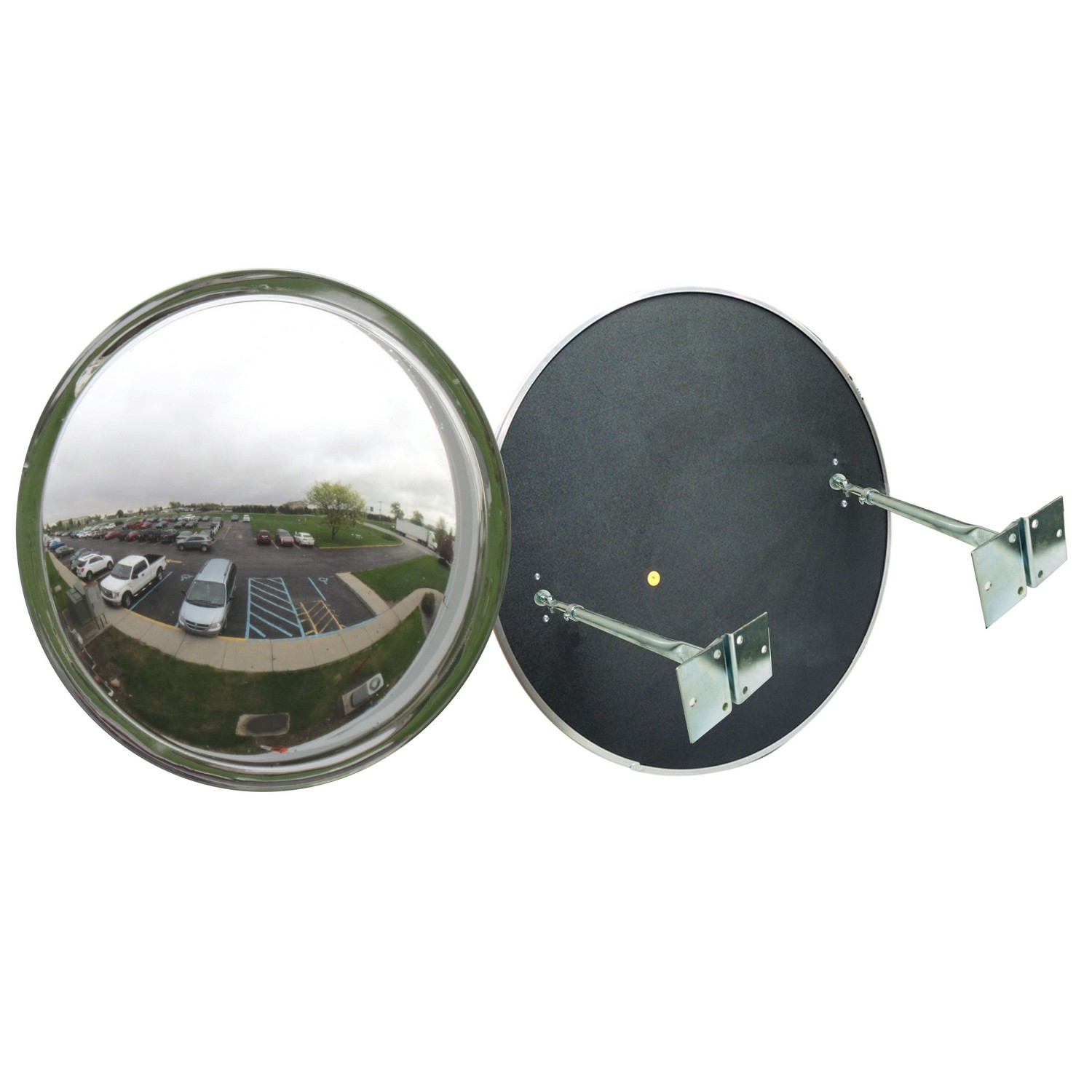 Se-Kure SEKDCVO-16T-4DP-PB 16" Wide View Domevex Mirror with 180 degree view for blind spots for exterior applications