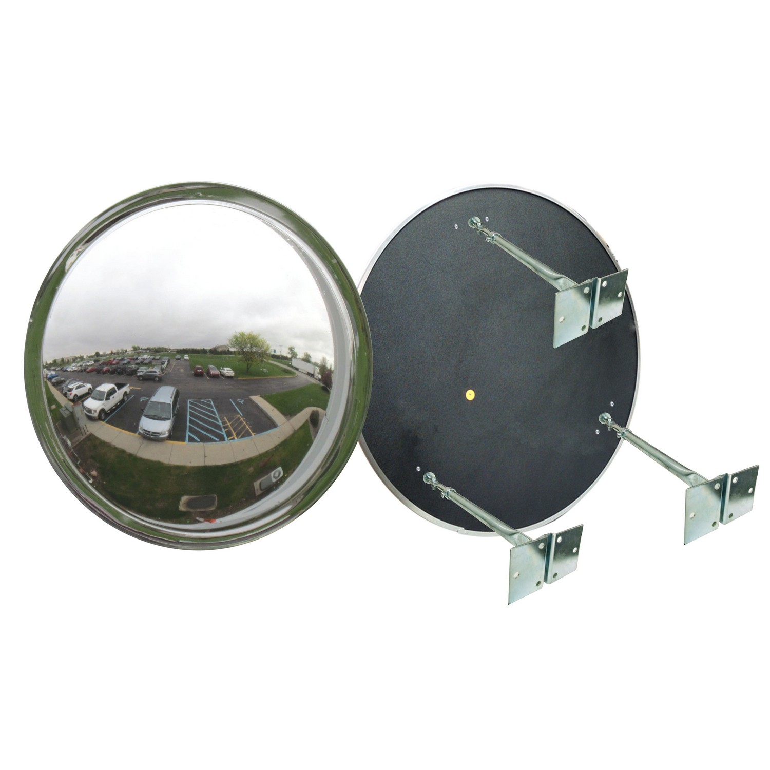 Se-Kure SEKTCVO-32T-7DP-PB 32" Wide View Domevex Mirror with 180 degree view for blind spots for exterior applications