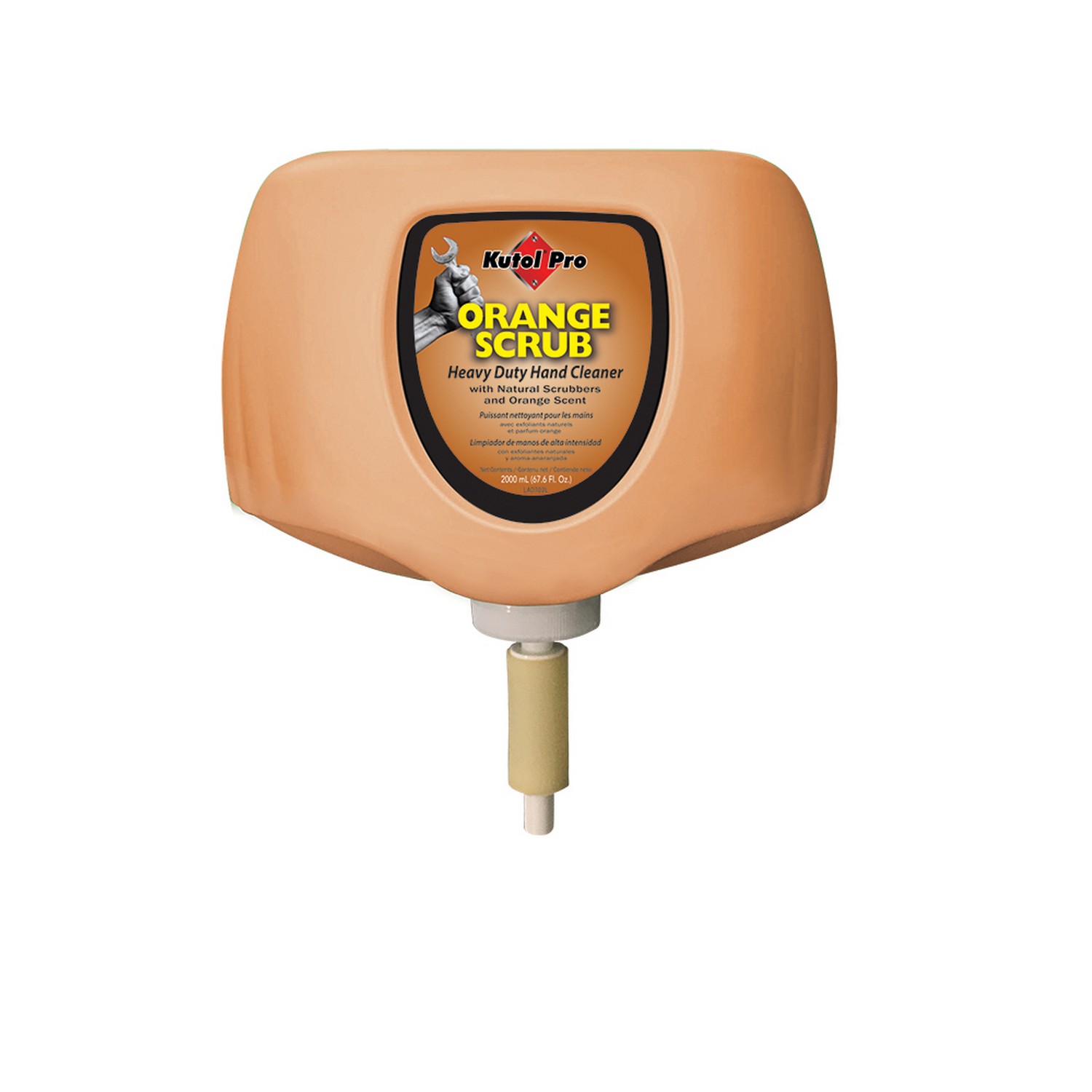 Orange Scrub Heavy Duty w/natural scrubbers, 4/Case