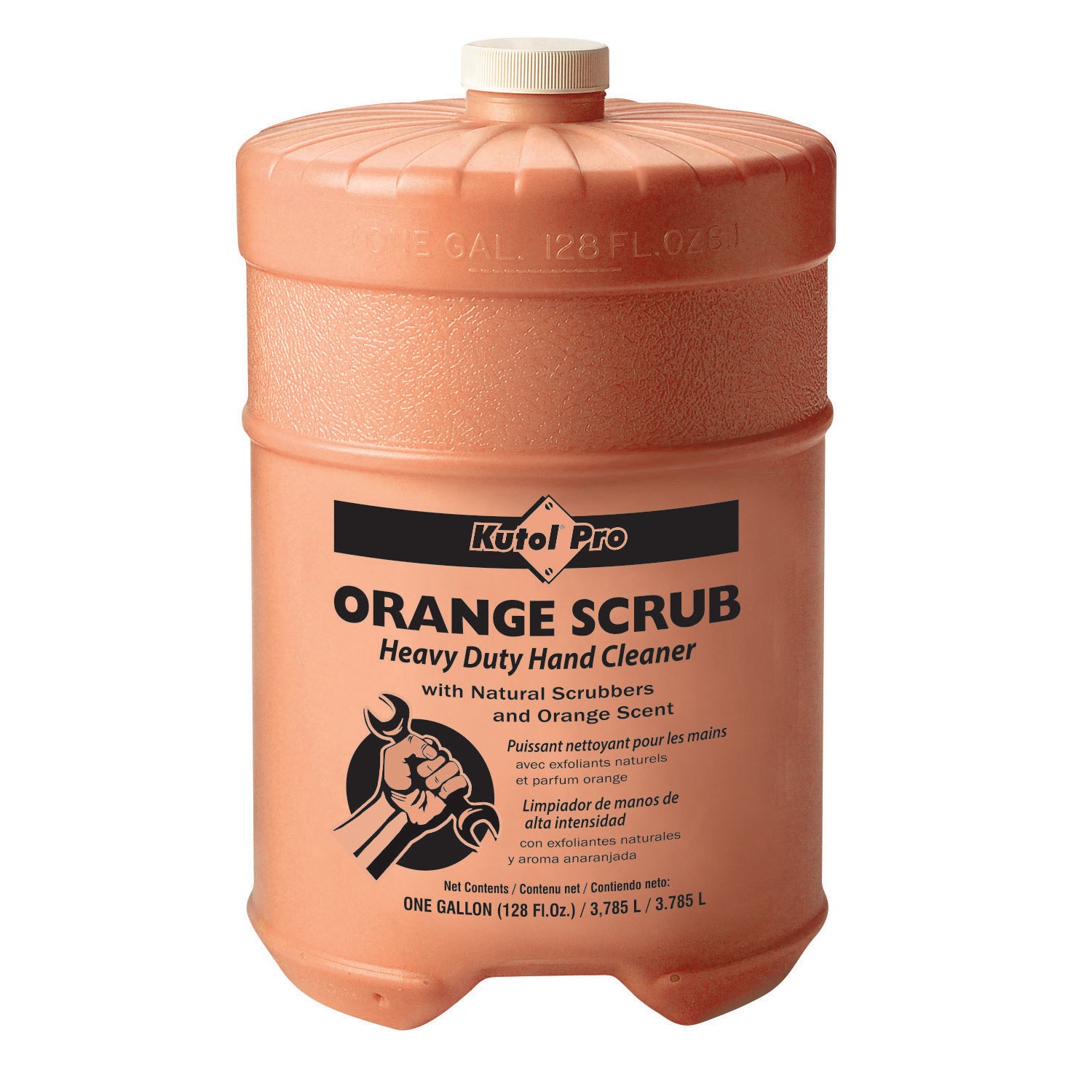 Orange Scrub Heavy Duty w/natural scrubbers, 4/Case
