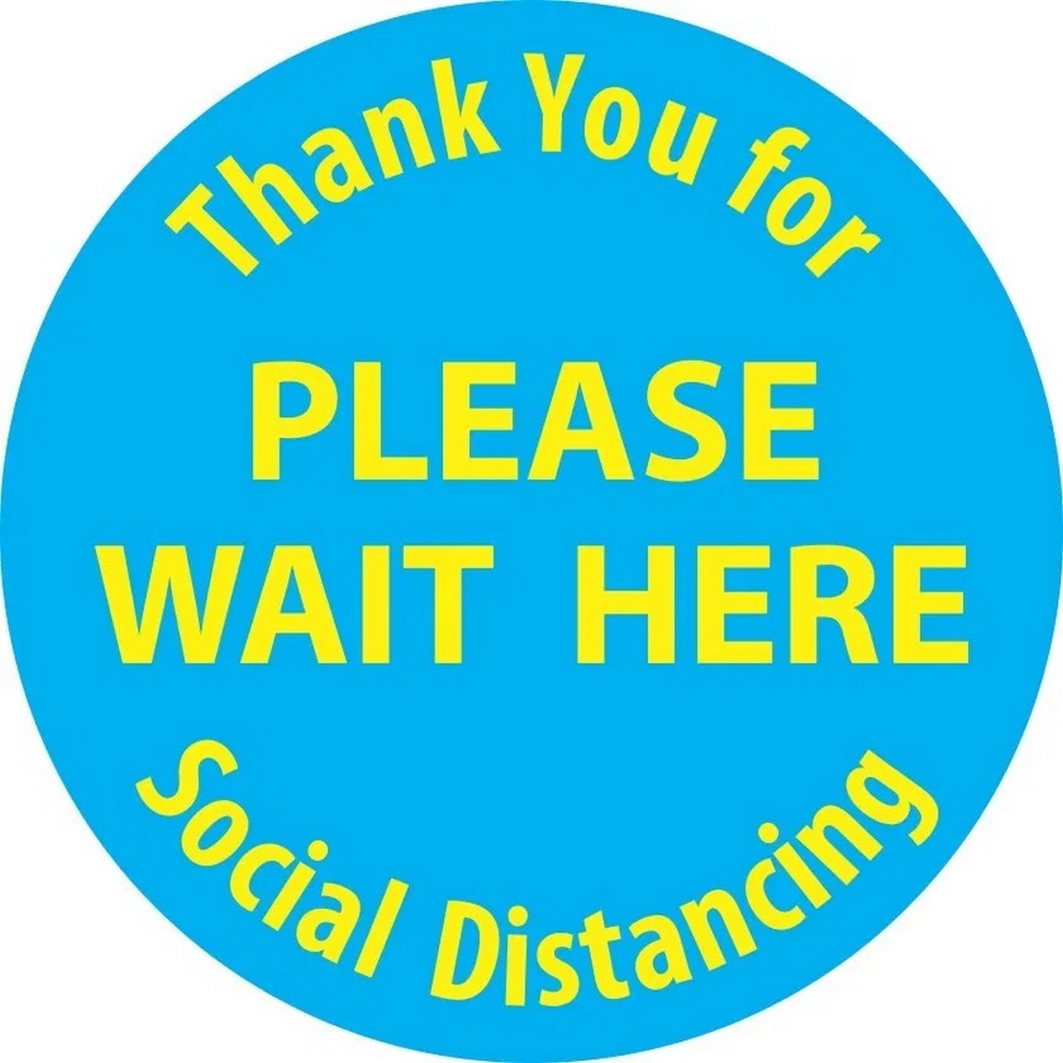 Safehouse Signs PFFDPWH Please Wait Here PeopleFlow Social Distancing Anti-Slip Vinyl Floor Decal