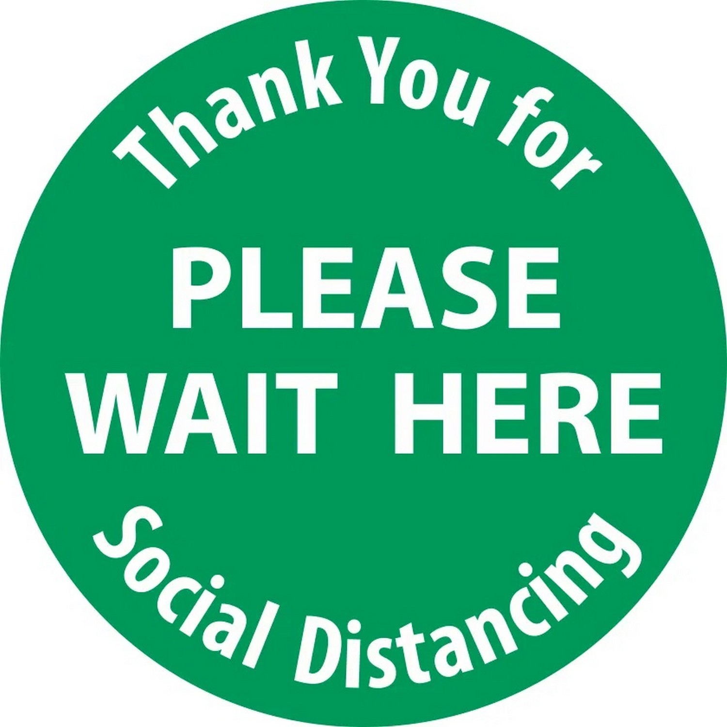 Safehouse Signs PFFDPWH Please Wait Here PeopleFlow Social Distancing Anti-Slip Vinyl Floor Decal