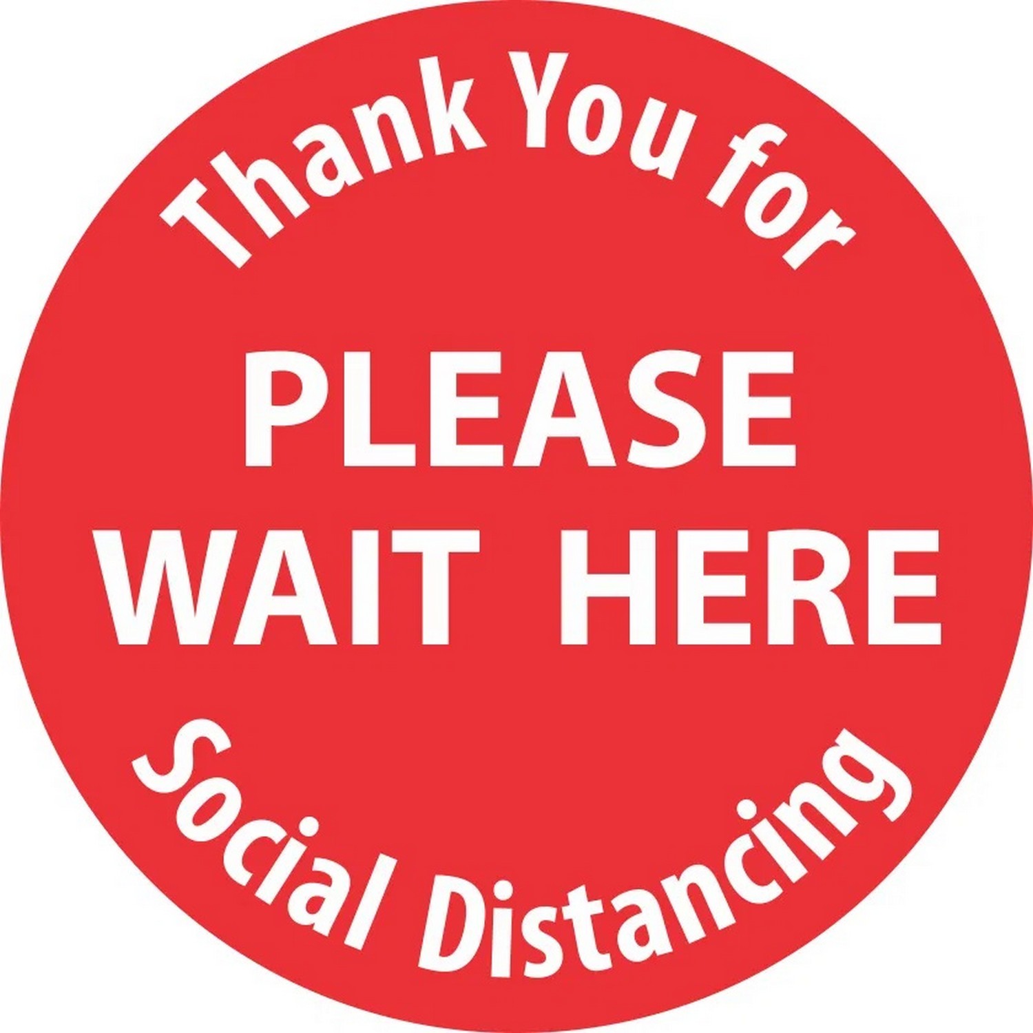 Safehouse Signs PFFDPWH Please Wait Here PeopleFlow Social Distancing Anti-Slip Vinyl Floor Decal