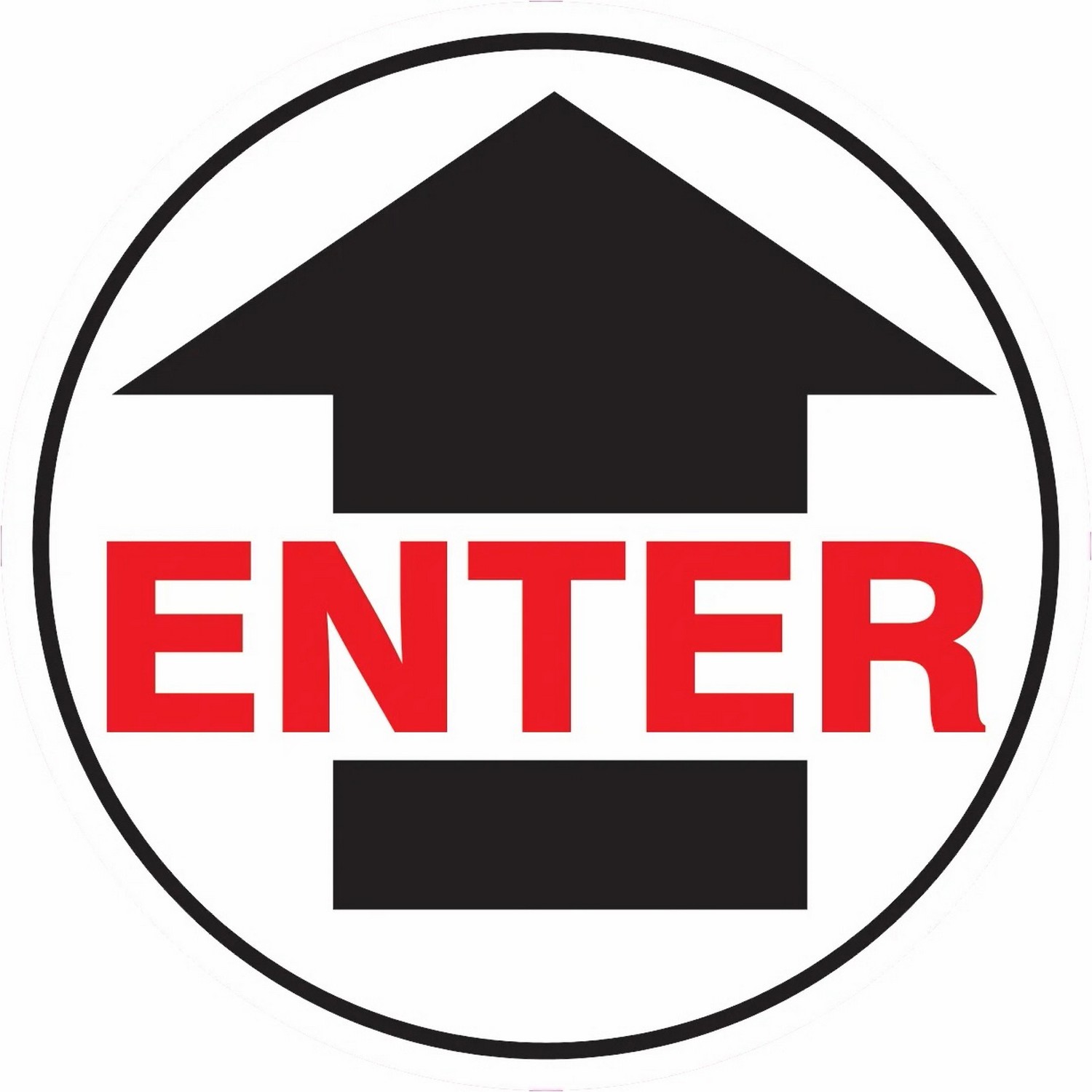 Safehouse Signs PFFD-24 Enter With Arrow PeopleFlow Anti-Slip Vinyl Floor Decal