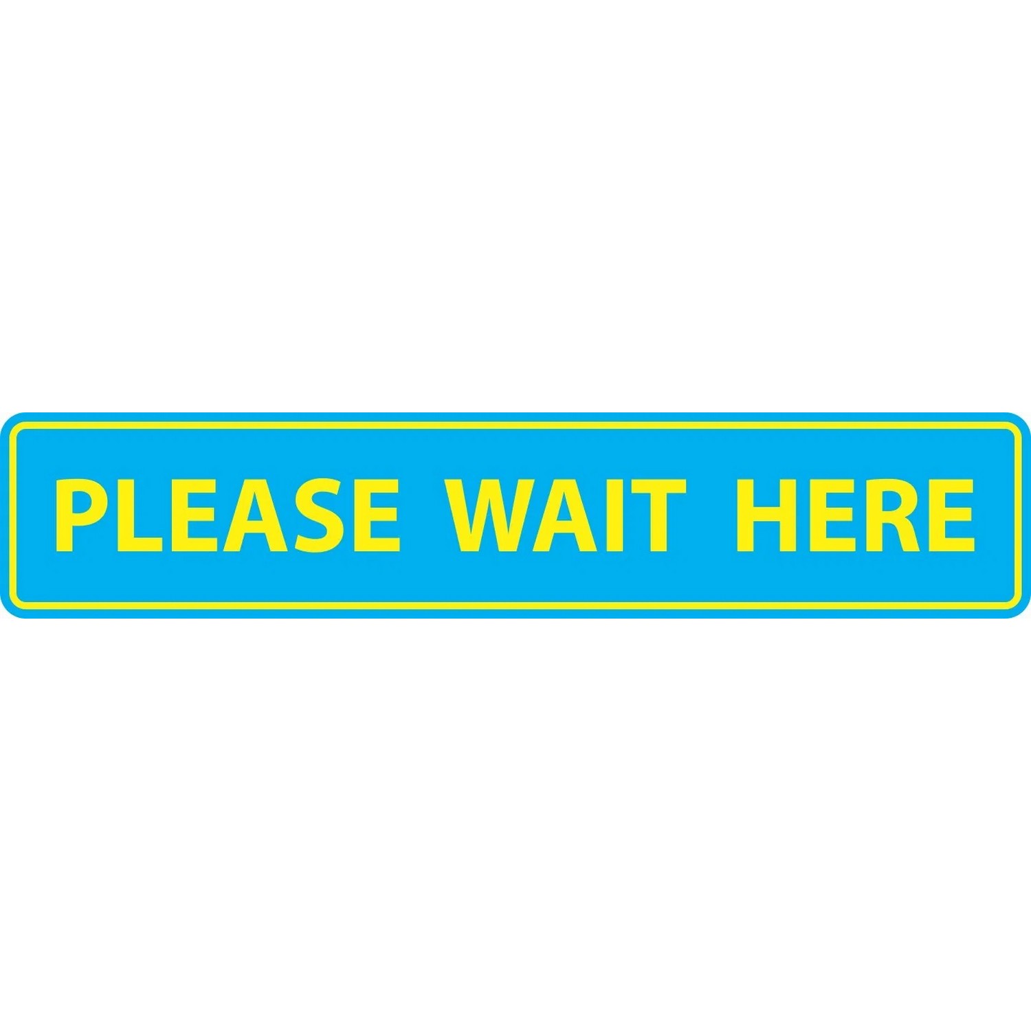 Safehouse Signs PFFD66 Please Wait Here Queue Marker PeopleFlow Anti-Slip Vinyl Floor Decal
