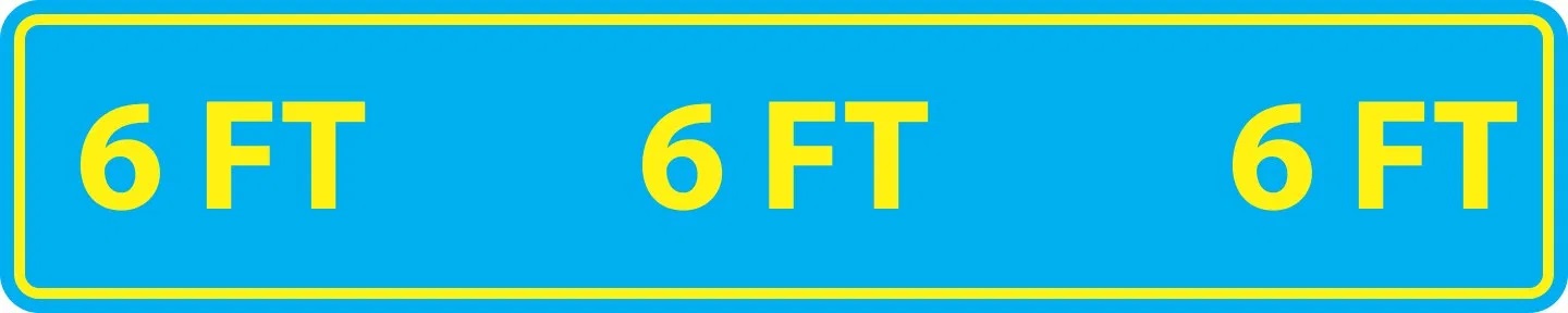 Safehouse Signs PFFS55 6FT Queue And Crowd Control Marker PeopleFlow Anti-Slip FlexiStick Floor Decal