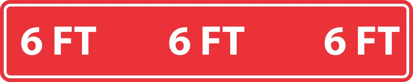 Safehouse Signs PFFS55 6FT Queue And Crowd Control Marker PeopleFlow Anti-Slip FlexiStick Floor Decal