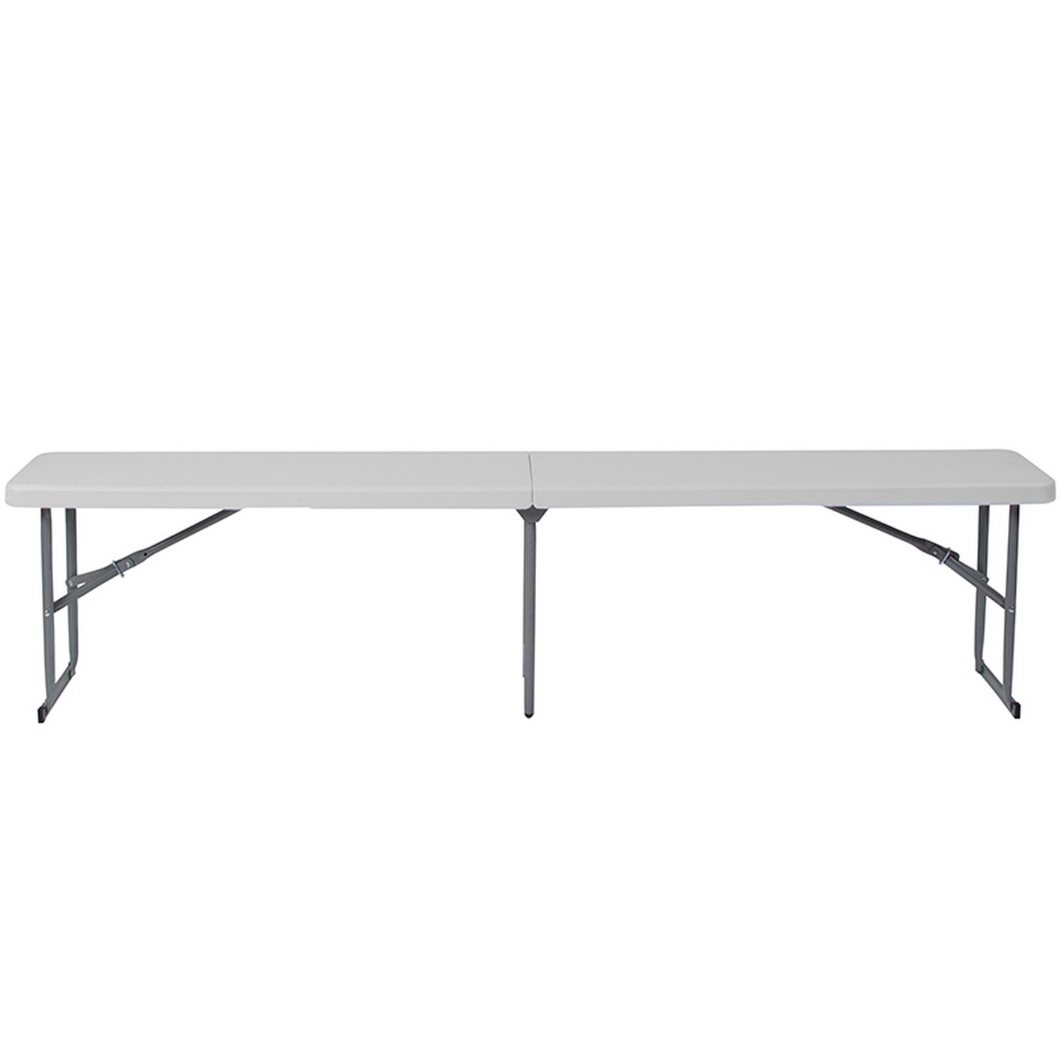 Flash Furniture RB-1172FH-GG 10.25''W x 71''L Bi-Fold Granite White Plastic Bench with Carrying Handle