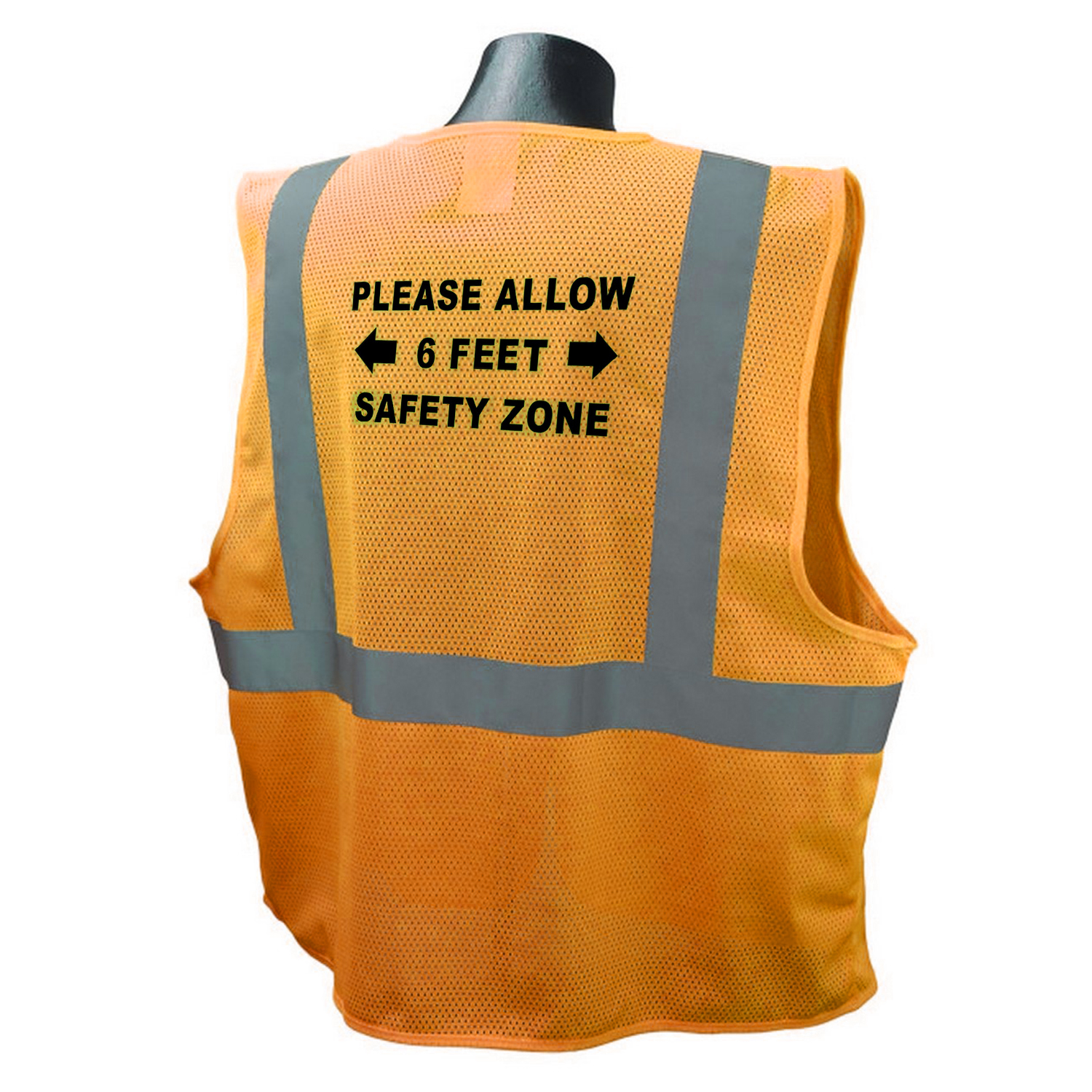 Radians SVE1-2ZOM Social Distancing Economy Type R Class 2 Safety Vest Orange