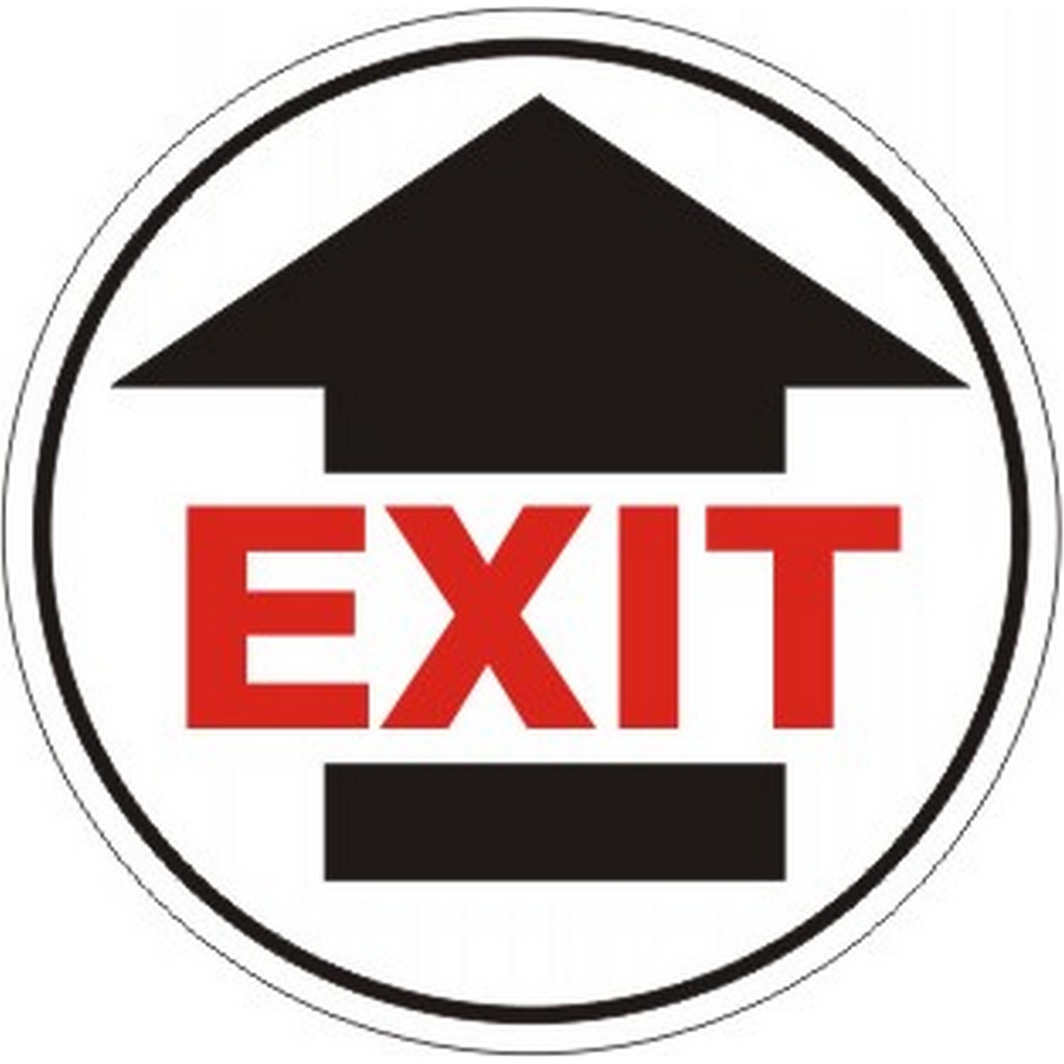 Safehouse Signs FD-25 Exit Up Arrow Floor Decal, 17", Anti-Slip