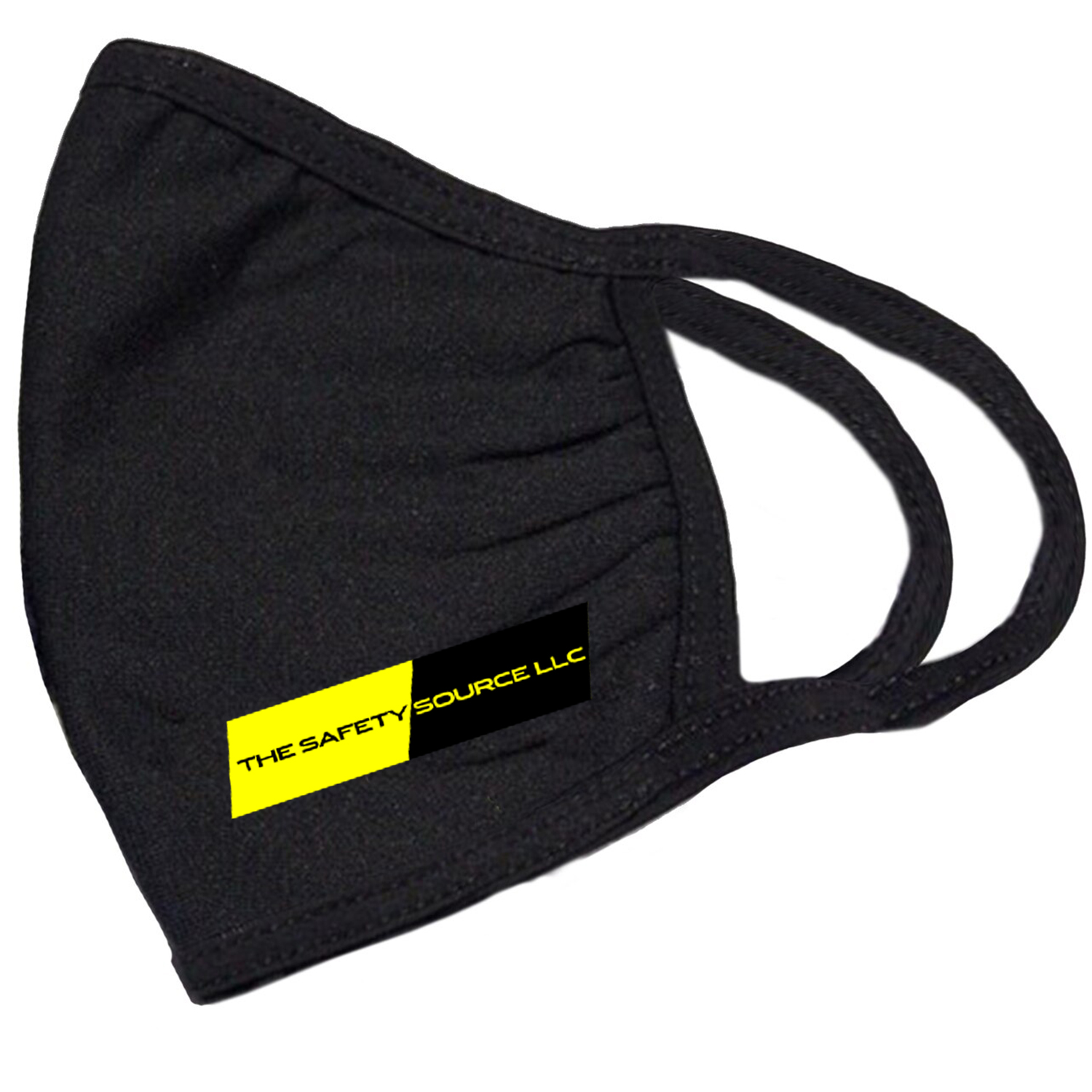 Duck Co MASK-BLACK-ADT-XL-SS-Logo Black Cotton Mask, 3 Layer, Individually Bagged w/Safety Source Logo