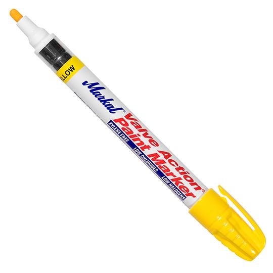 Markal MRK96801 Valve Action Paint Marker 96801, Medium Bullet Tip, Yellow