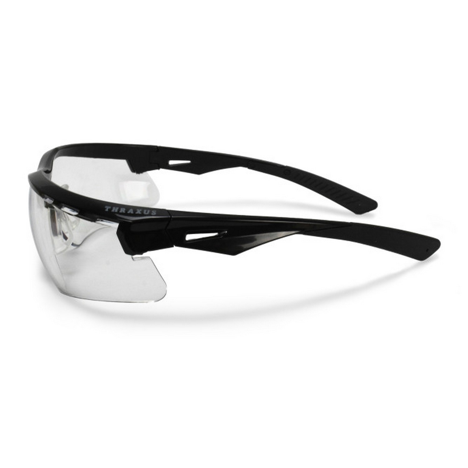 Radians TXC1-13ID Thraxus Safety Eyewear, Clear, Black Frame, IQuity Anti-Fog Lens Safety Glasses