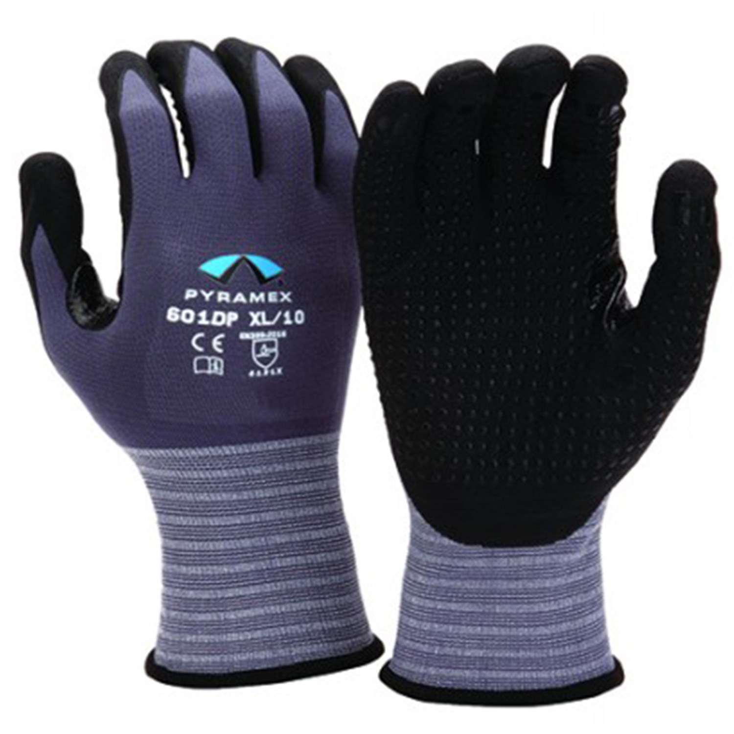Pyramex Safety GL601DP Micro-Foam Nitrile Dotted Gloves