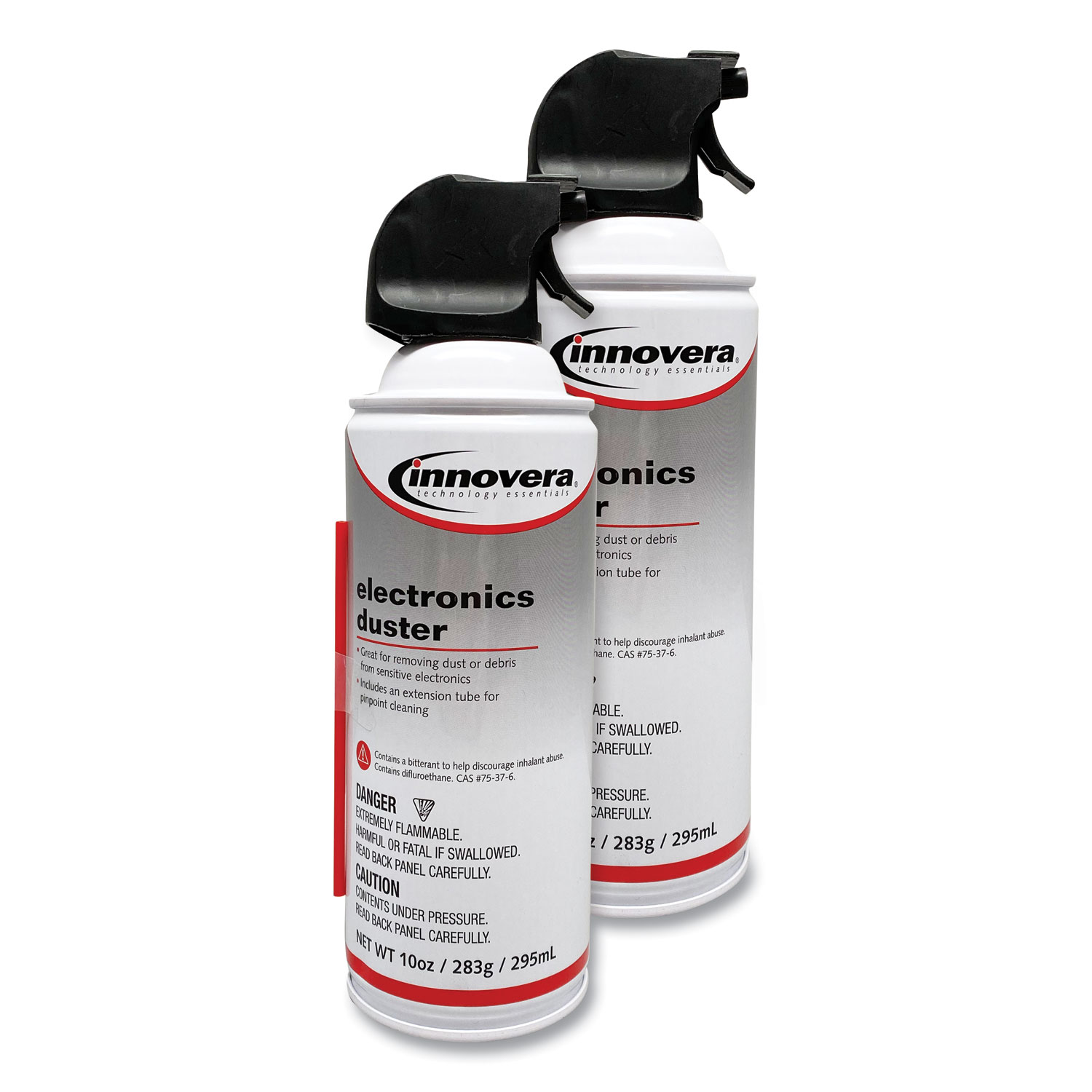 Innovera IVR10012 Compressed Air Duster Cleaner, 10 oz Can, 2/Pack