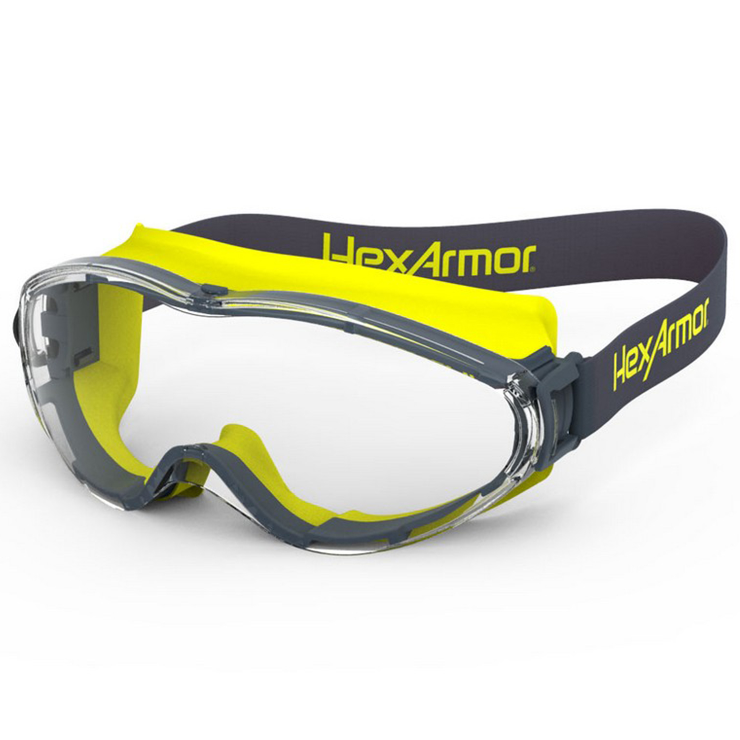 HexArmor 12-10007-05 LT300 Clear TruShield, Neoprene Strap, Dual Action Anti-Fog Goggles