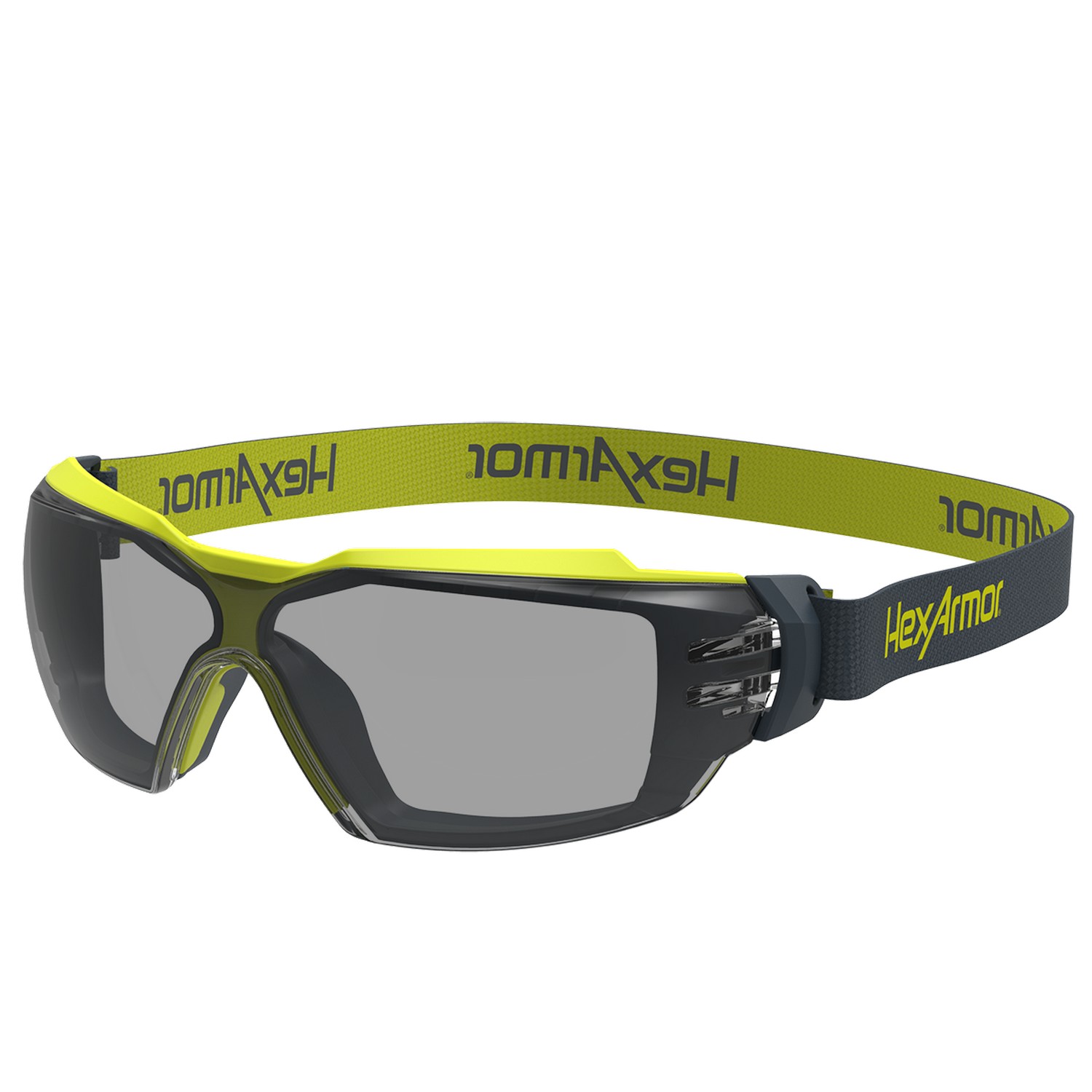 HexArmor 11-23002-04 MX350 Grey TruShieldS, Cloth Strap, Dual Action Anti-Fog, Scratch Resistant Safety Glasses