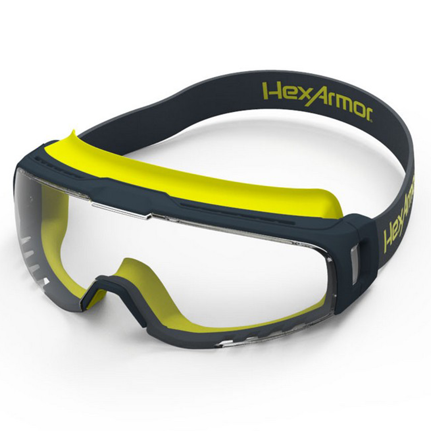 HexArmor 12-11001-04 VS350 Clear TruShieldS, Cloth Strap, Dual Action Anti-Fog, Scratch Resistant Goggles