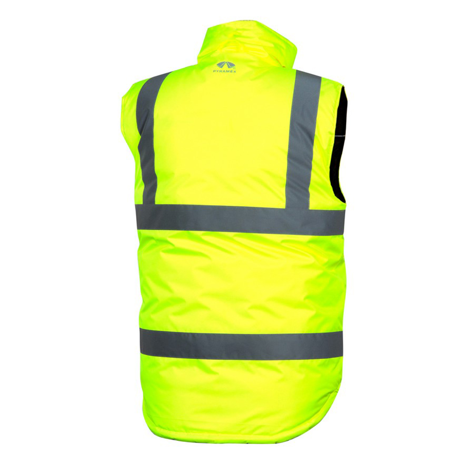 Pyramex Safety RWVZ4510 Type R Class 2 Reversible Insulated Winter Vest, Hi-Vis Lime