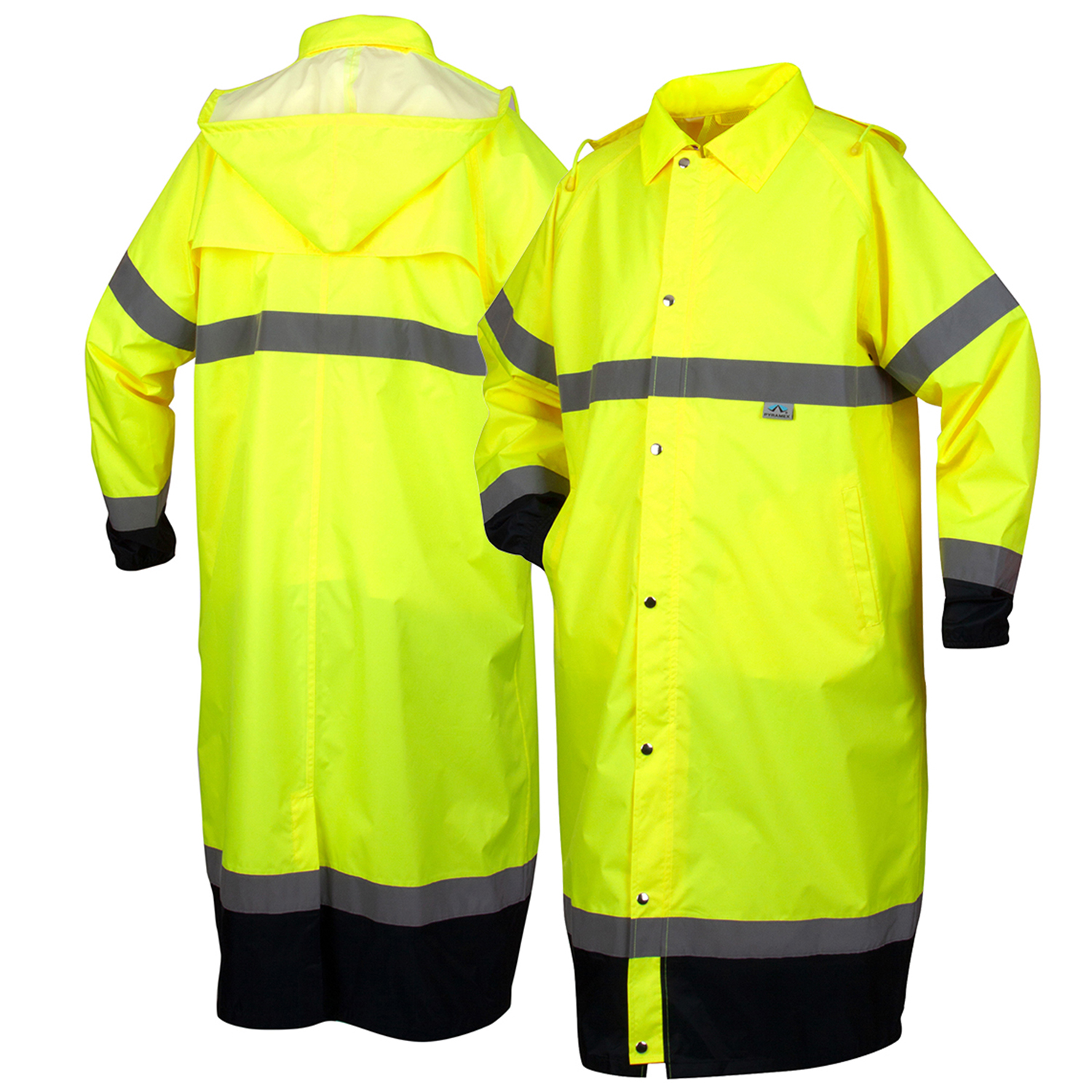 Pyramex PYRRRWC3110S Premium Hi-Vis Rainwear Coat, Hi-Vis Lime