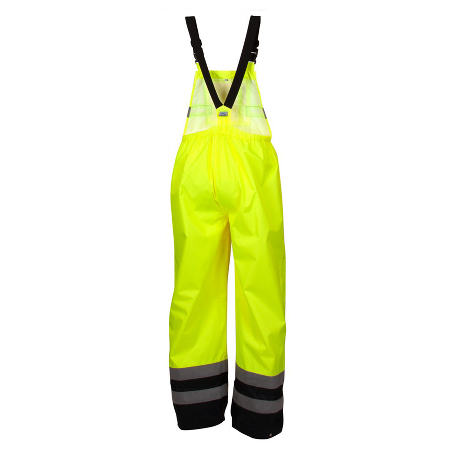 Pyramex Safety RRWB3110 Premium Hi-Vis Rainwear Bib Pants, Hi-Vis Lime ANSI Type R Class E