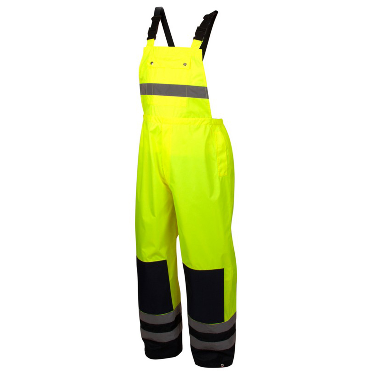 Pyramex PYRRRWB3110S Premium Hi-Vis Rainwear Bib Pants, Hi-Vis Lime