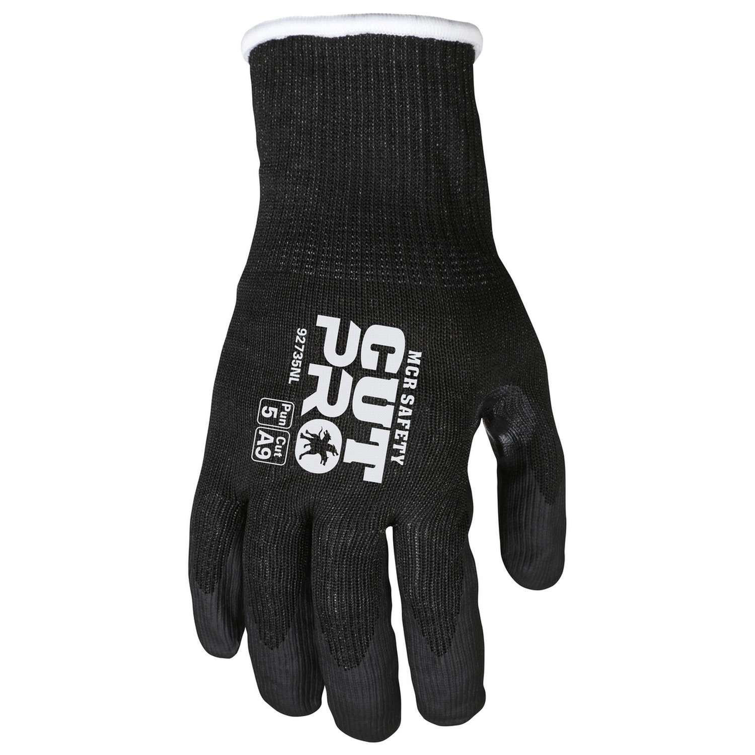MCR Safety 92735N Cut Pro 15 Gauge Hypermax Shell Cut Level A9, Nitrile Coated Palm And Fingers Gloves