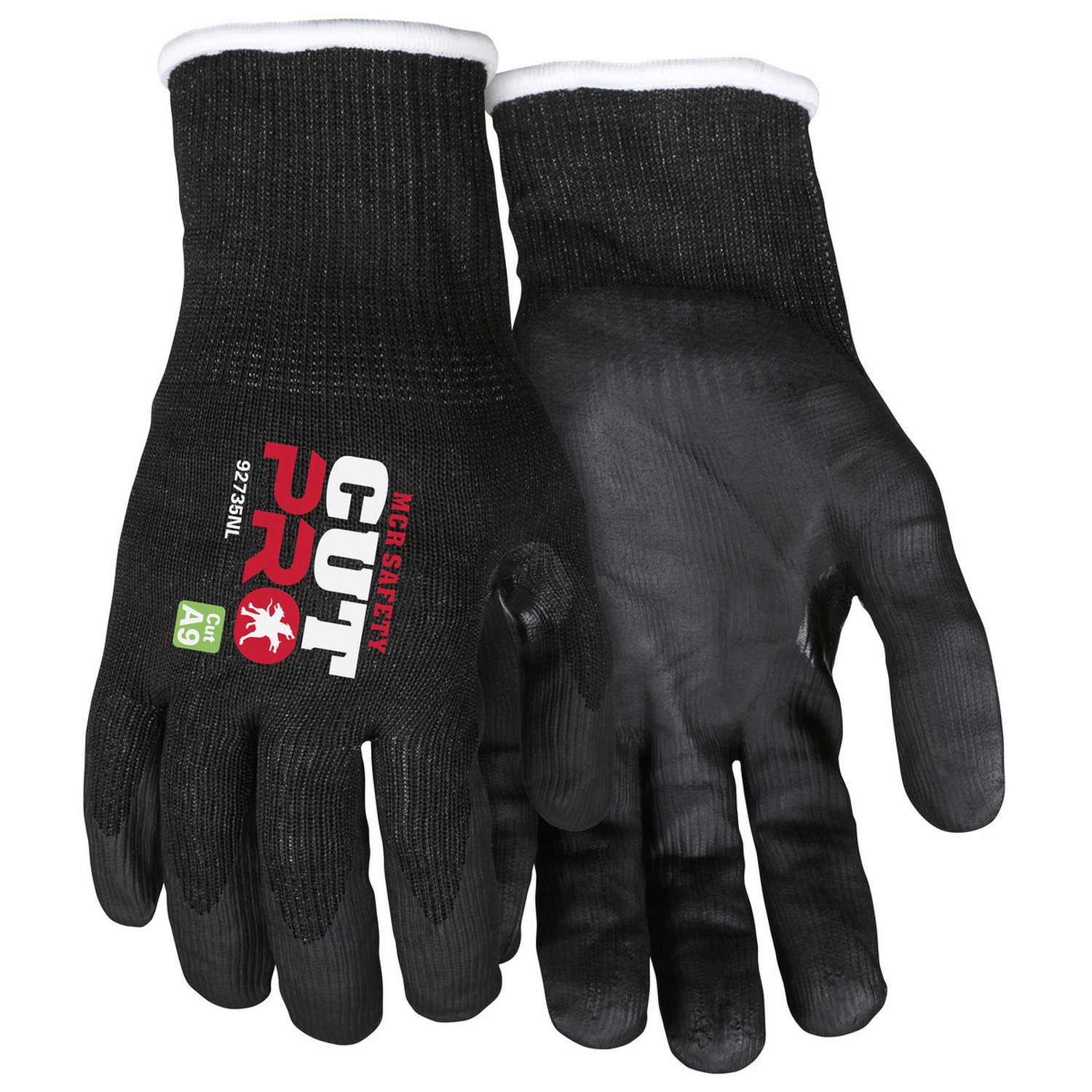 MCR Safety 92735N Cut Pro 15 Gauge Hypermax Shell Cut Level A9, Nitrile Coated Palm And Fingers Gloves