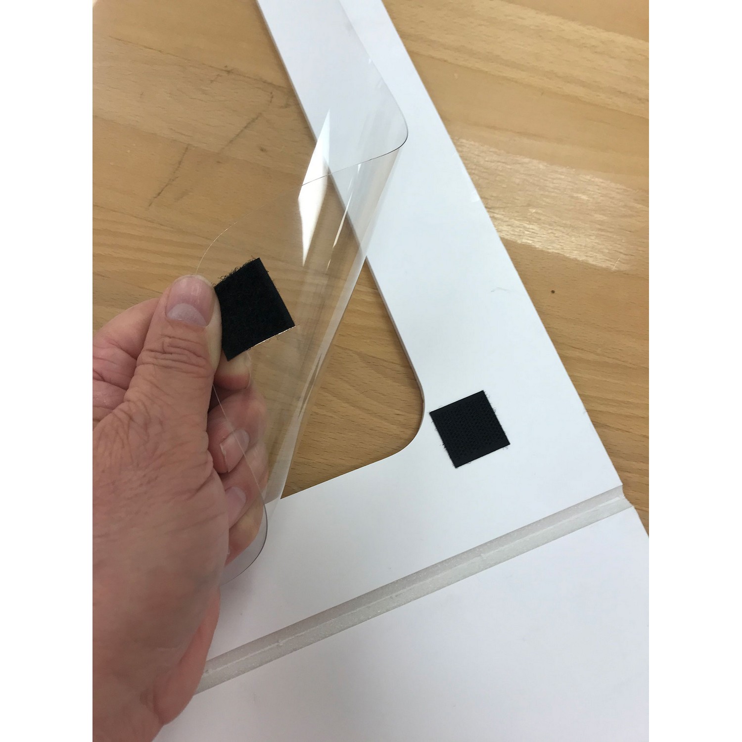 Vestil PDSG-1WB-003 Personal Desk Shield Guard, Tall, Black & White