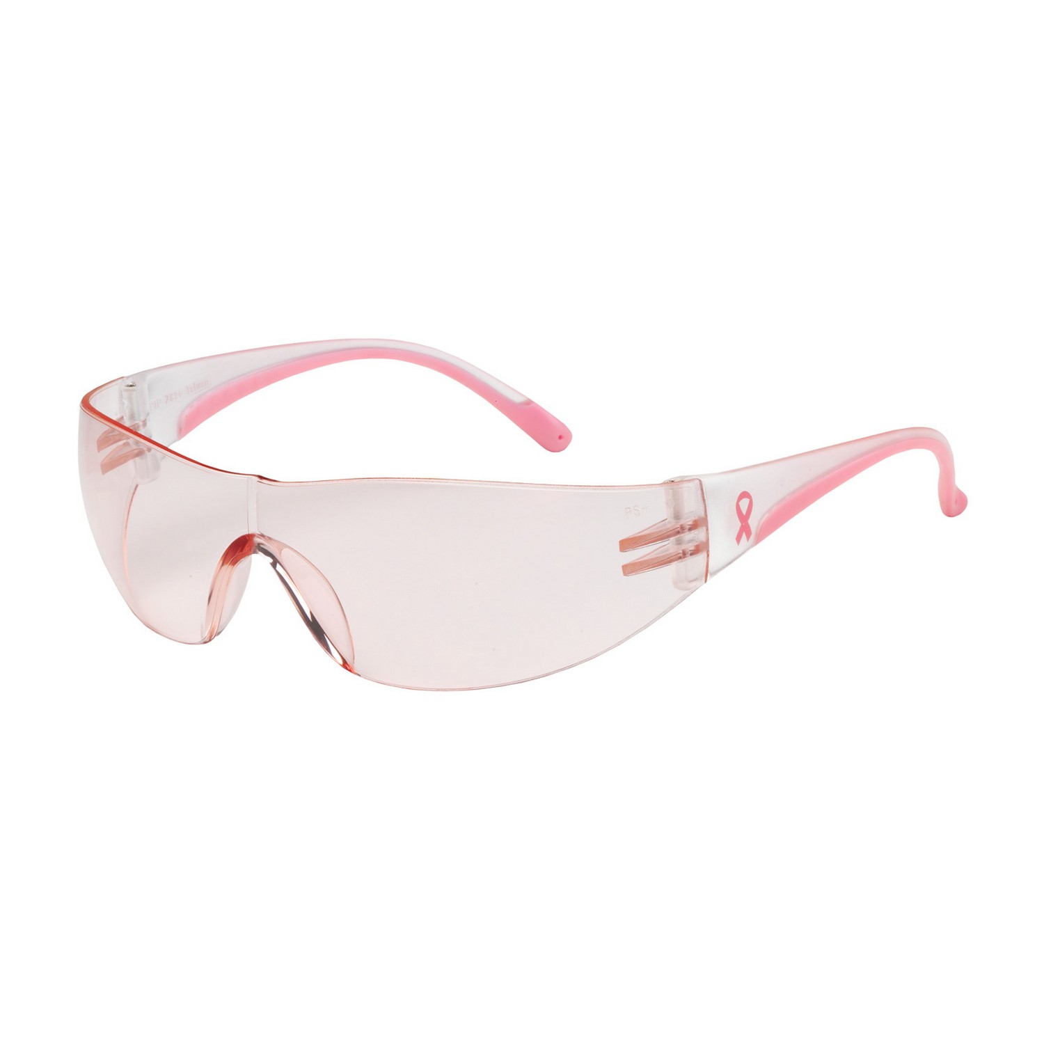 PIP 250-10-0904 Eva Rimless Safety Glasses with Clear / Pink Temple, Pink Lens and Anti-Scratch Coating