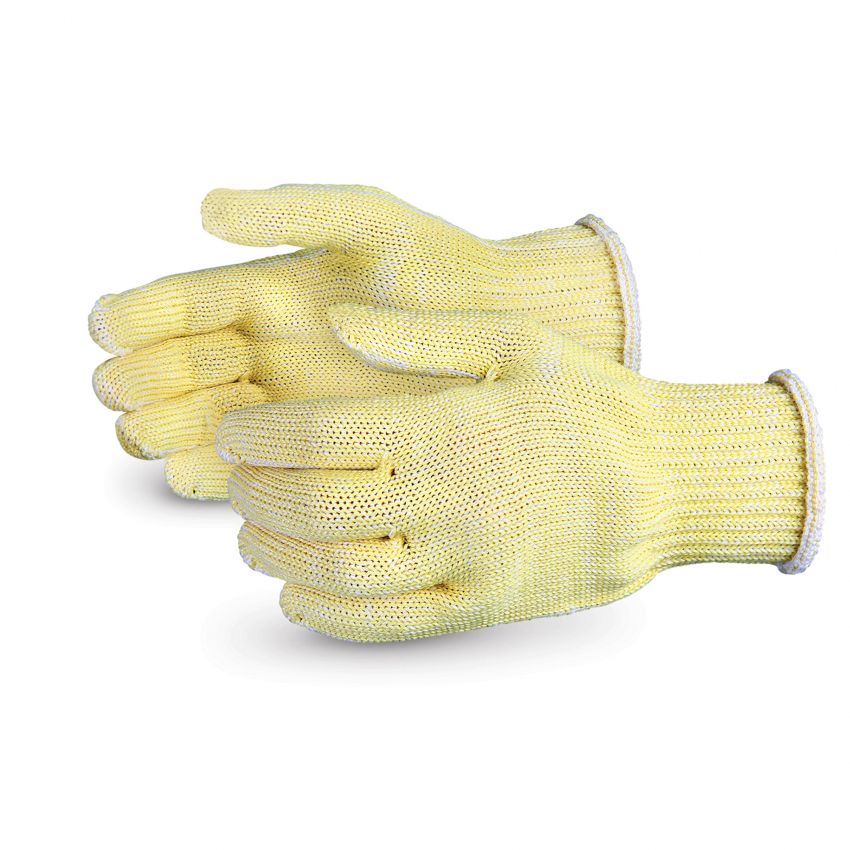 Superior Glove SPGRK Contender Glove, String Knit Poly/Glass & Aramid Fiber, Cut Resistant ANSI A6