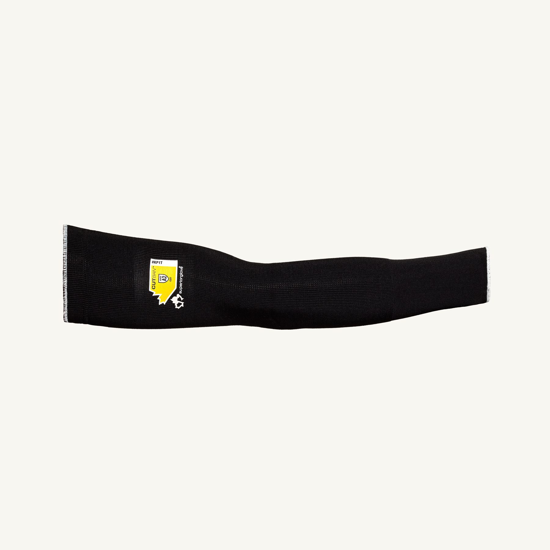 Superior Glove KP1T18 Cutban Sleeve, Black Cutban, Tapered Knit, Single Layer, 18", ANSI Cut Level A2