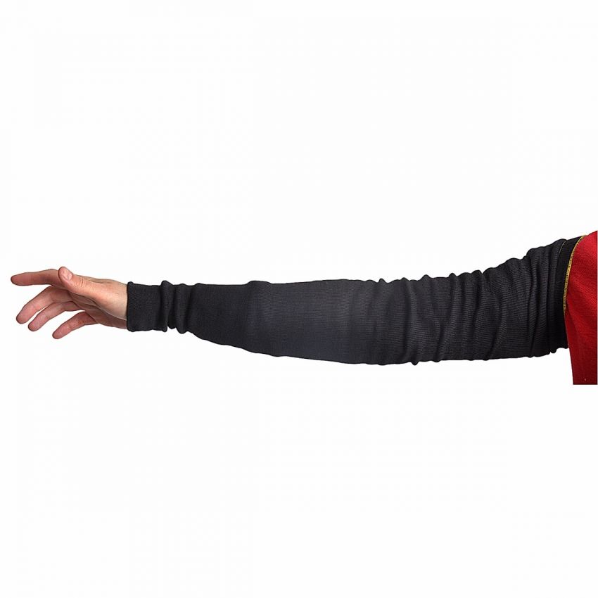 Superior Glove KPXT22 Contender Sleeve, Flame Resistant Black Protex, Tapered Knit, 2 Ply, 22" ANSI Cut Level A2 Made to Order