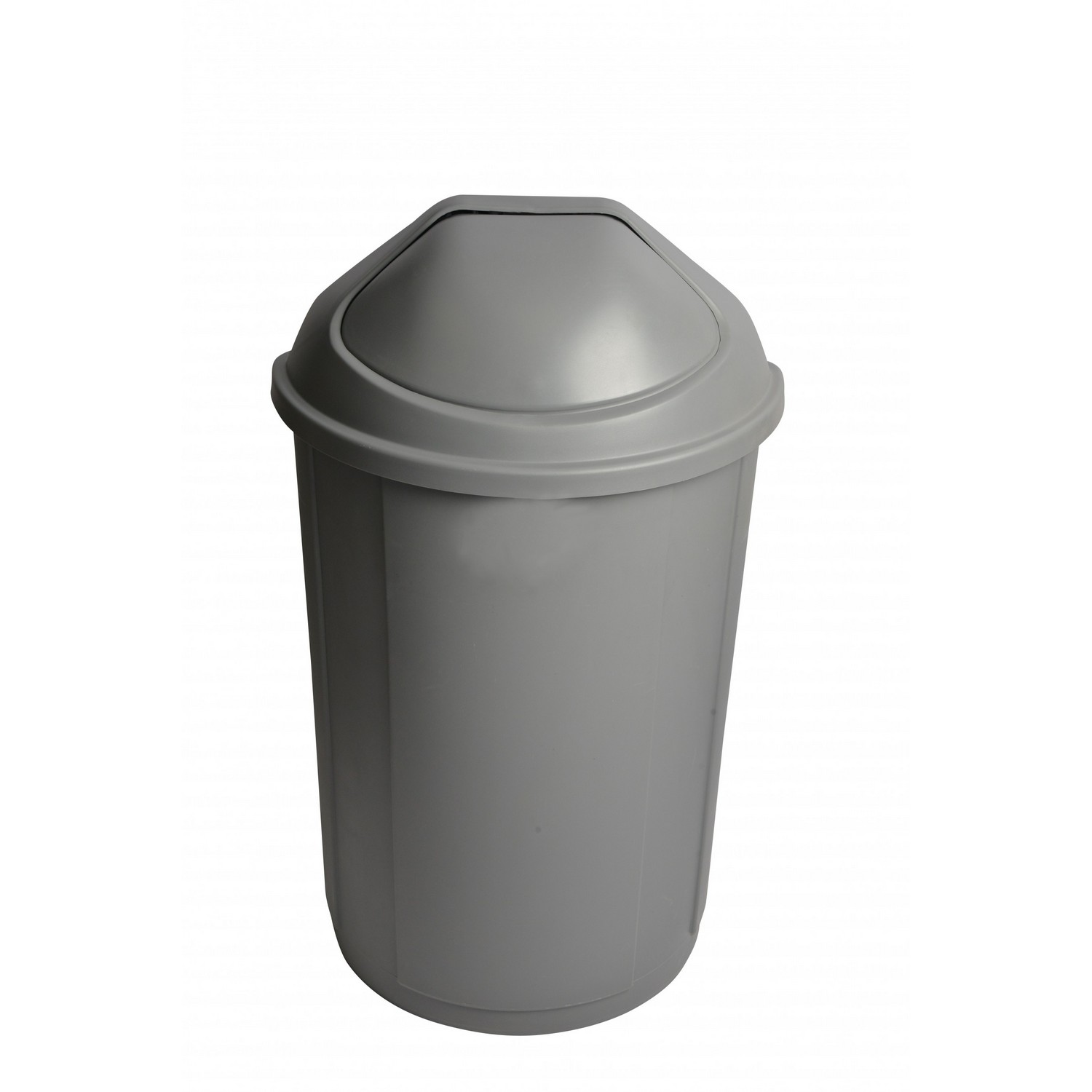Janico 1123GY Grey Half Round Garbage Can with 23 Gallon Capacity