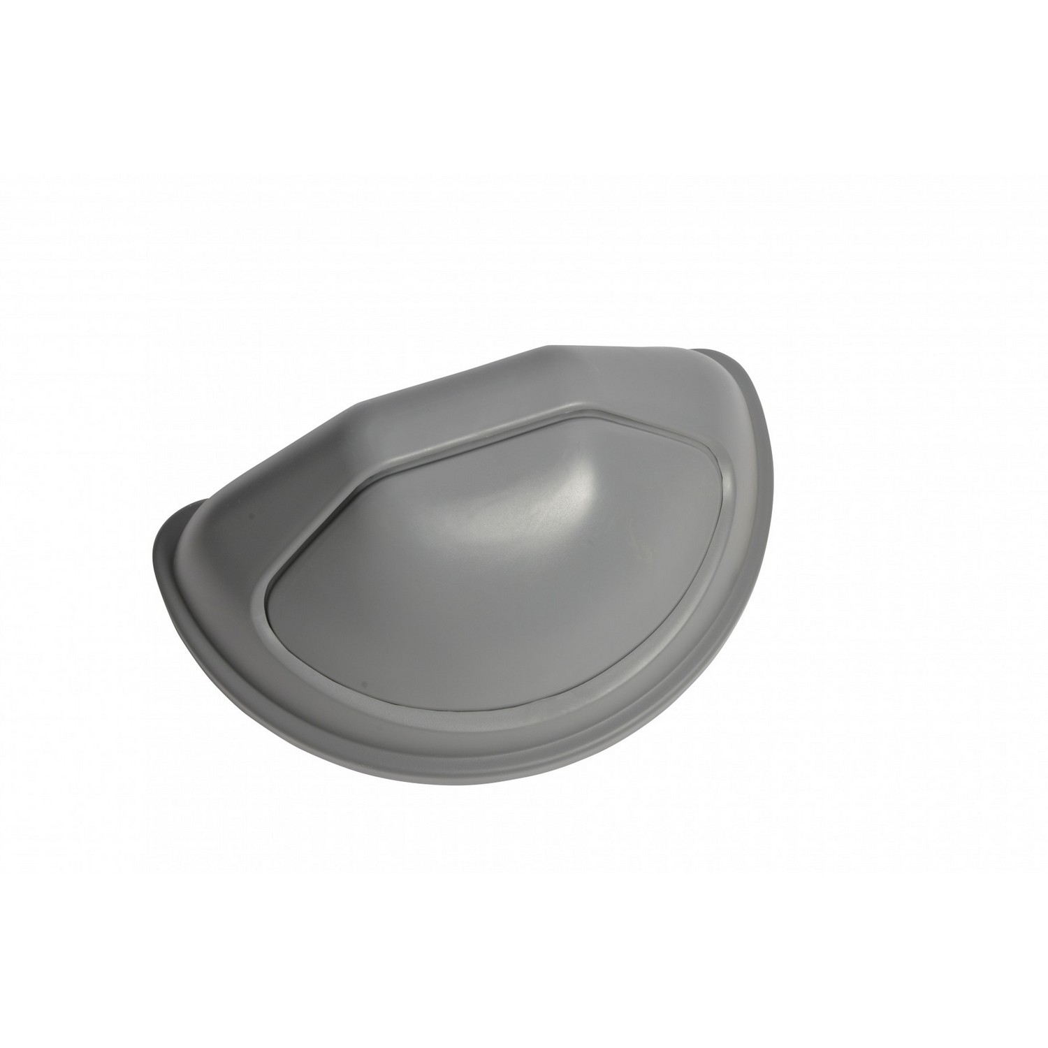 Janico 1123-02GY Grey Half Round Garbage Can Lid with Spring Top