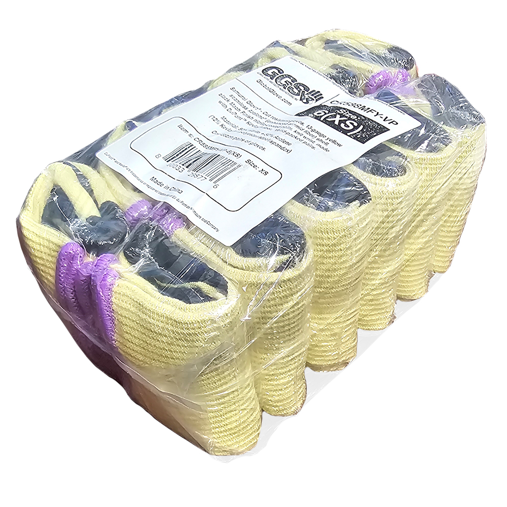Global Glove CR588MFY-VP - Samurai Glove - Cut Resistant Nitrile Palm-Dipped Gloves, A3, Vend Packed
