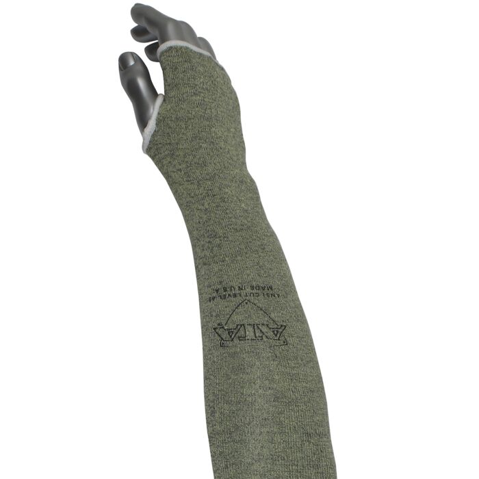 Worldwide Protective MSATA/HA-22T  ATA Hide-Away ANSI A3 Cut Resistant Sleeve w/Thumb Hole, 22 Inch