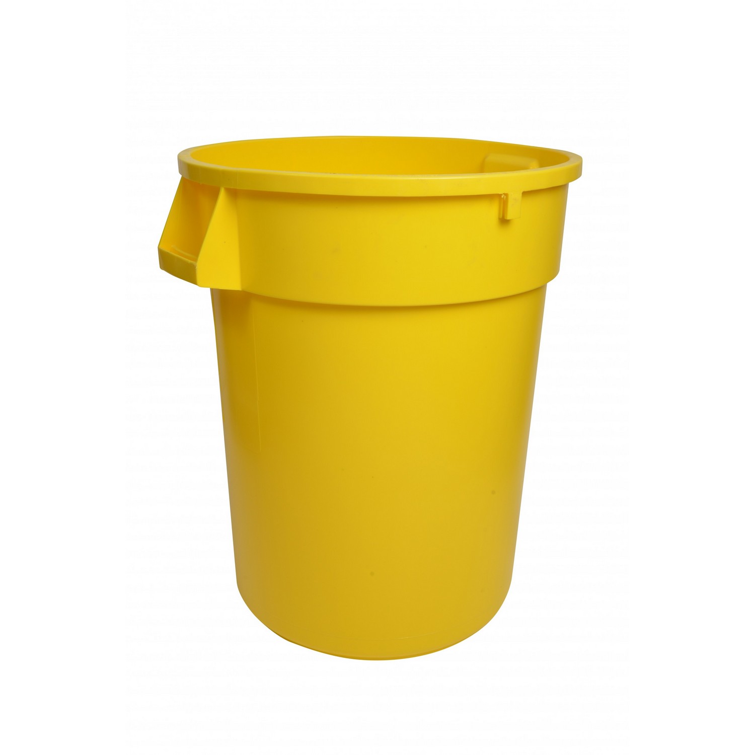 Janico 1044YW Yellow Round Waste Garbage Can 44 Gallon