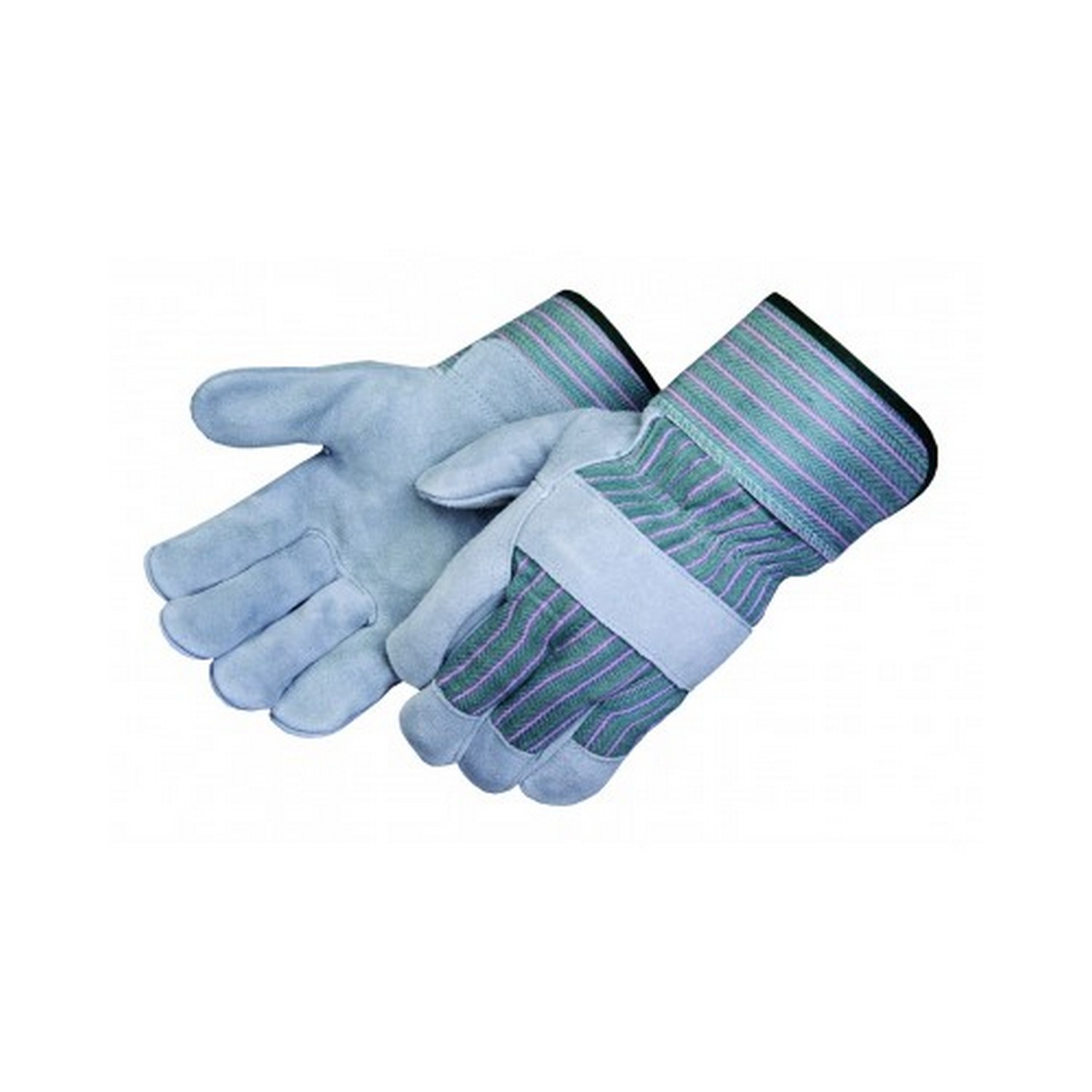 Liberty Glove 3260Q/G Regular Shoulder Leather Palm, Green Stripe