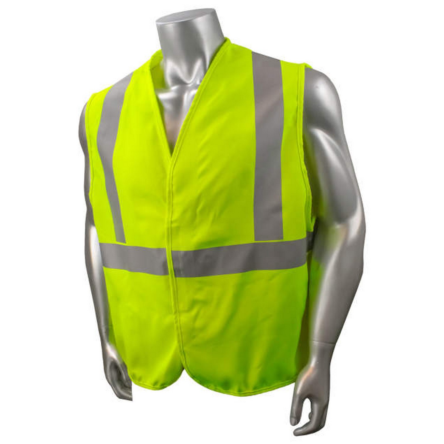 Radians SV92E-2VGS Custom Woven Modacrylic FR Class 2 Vest, Hi-Vis Green