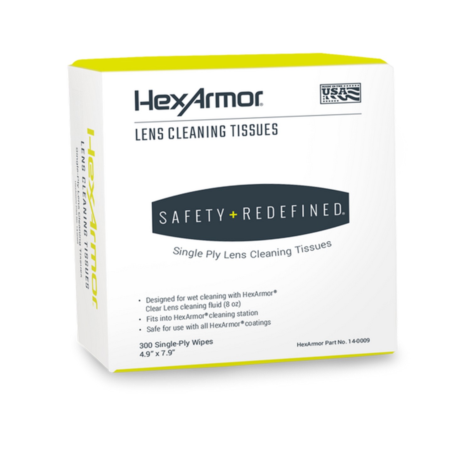 HexArmor 14-10009 Lens Cleaning Tissues