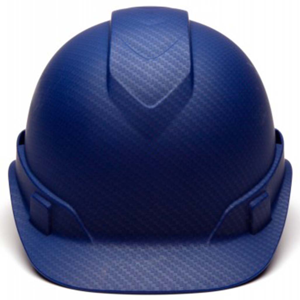 Pyramex Safety HP44122 Ridgeline Hard Hat Graphite Blue Cap Style 4 Pt Ratchet Suspension