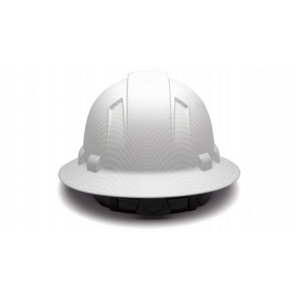 Pyramex Safety HP54116 Ridgeline Full Brim 4 Point Ratchet Matte White Graphite Hard Hat