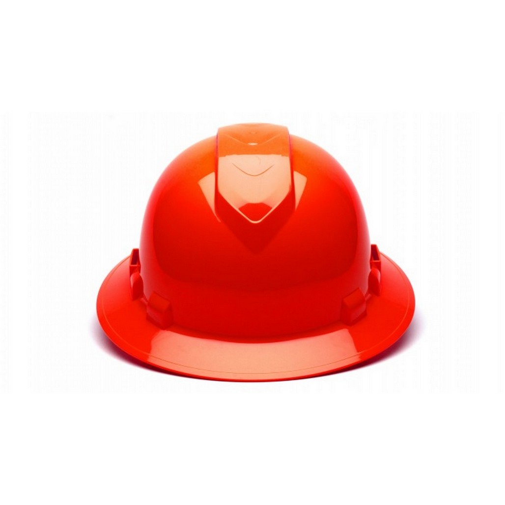 Pyramex Safety HP54141V Ridgeline Full Brim 4 Point Ratchet Hi-Vis Orange Hard Hat