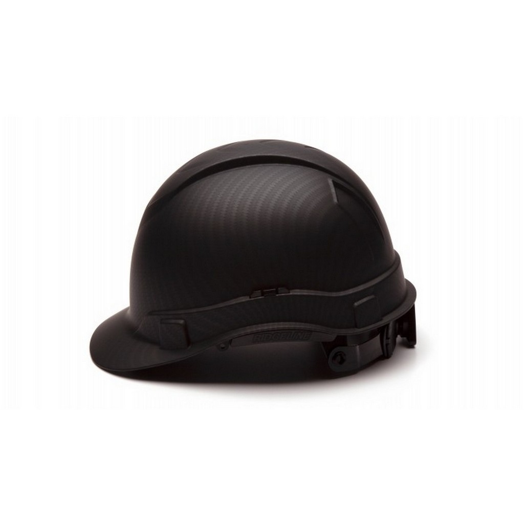 Pyramex Safety HP44117C Ridgeline 4 Point Ratchet Black Graphite Hard Hat
