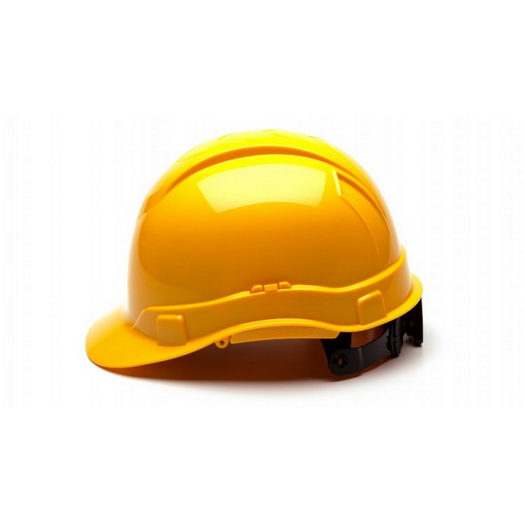 Pyramex Safety HP44130C Ridgeline 4 Point Ratchet Yellow Hard Hat